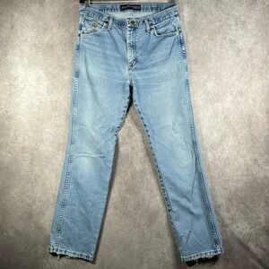 Wrangler George Strait Cowboy Cut Jeans Mens 34X32 Blue Denim Western Rodeo